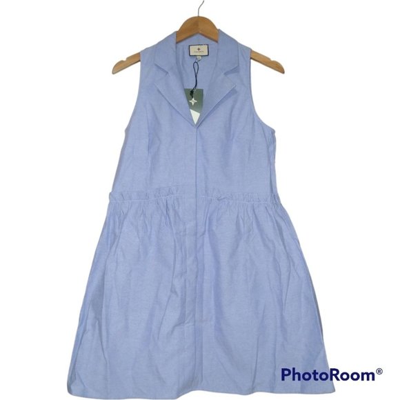 Tuckernuck Oxford Blue Sleeveless Royal Shirt Dress Medium, X-Large NWT New - Picture 6 of 9
